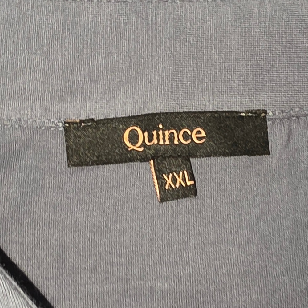 Quince Mens 100% Pima Cotton Luxe Touch Polo Faded‎ Indigo Gray XXL - Picture 2 of 15